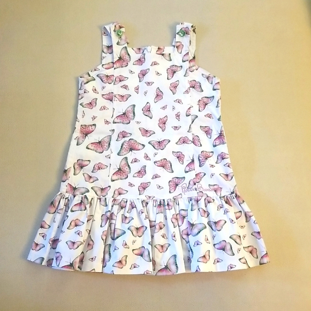 Rocco Barocco Butterfly print dress size 4 years